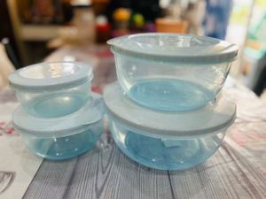 Round Plastic Container Set Of 4