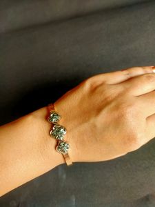 Metal Copper Pyrite Money Attract Crystal Bracelet