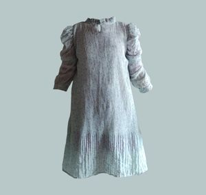 Women's Georgette Wrinkle Printed Dress With Belt