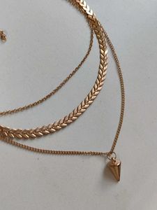 ✨ Brand New 3-Layered Gold-Tone Necklace ✨