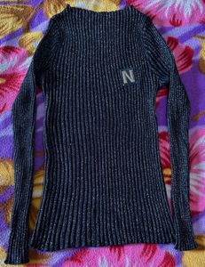 Ribbed Knit Long Sleeve Top