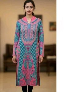 Pink & Blue wollen kurti
