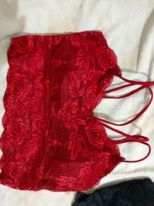 Fancy Lace Bra Lingerie Set Padded