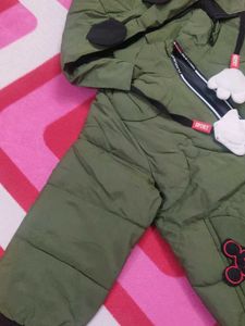 Kids' Olive Green Padded Jacket