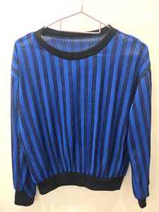 Blue Striped Top