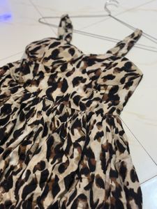 Leopard Print Fit &amp; Flare Dress