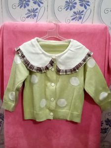 Cute Green Polka Dot Cardigan