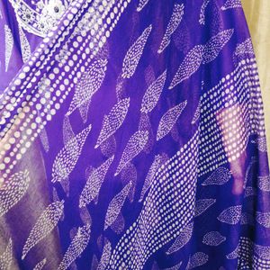 Round Neck Embroidery Work Kurta Set