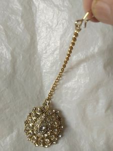 diamond  Neckalce set with earrings and maang tikk