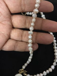 Semi Precious Pearl Pendant Necklace