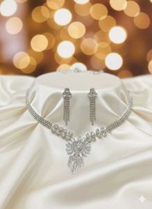 Elegant Silver-Tone Necklace Set