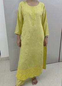 Elegant Yellow Green Kurta Set