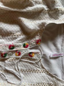 Off White Short Kurta/Top