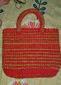 Red Crochet Bag