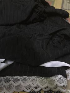 Black bow off-shoulder dress