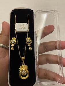 Gold-Plated Necklace & Earring Set