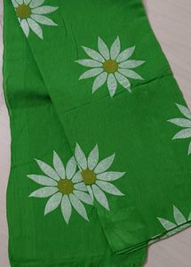2 Shades Green 💚 Pure Cotton Saree