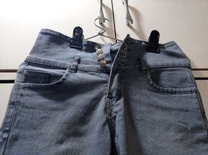 22. 4 Button Grey Jeans For Women