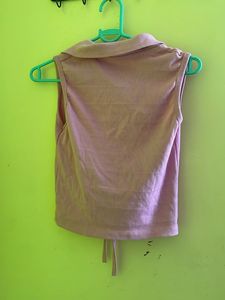 Pink Ruched Halter Top