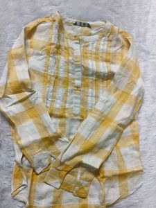 Yellow Plaid Top