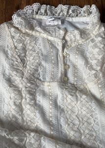 Royal Look Crochet Top Like A Shirt Style