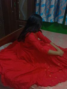 Elegant Red Ethnic Gown