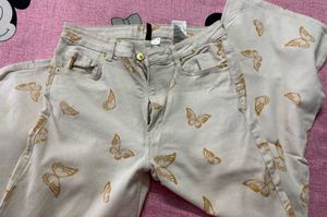Butterfly Print Jeans