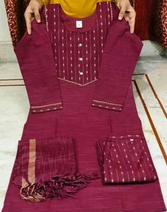 Maroon Kurti Set