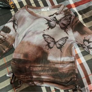 Butterfly Print Top