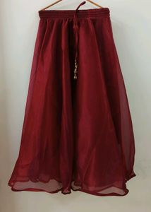 Maroon Bloom Ethnic Flare Skirt | The House of Ana