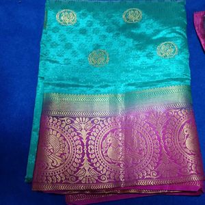 Elegant Green Silk Saree