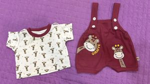 Very Cute Dungree Set Of 0-3 Month Old Baby