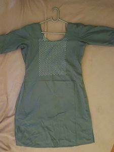 Olive Green Embroidered Tunic