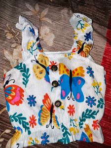 Cute Butterfly Print Romper