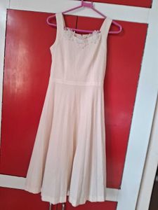 Vintage Cream Midi Dress