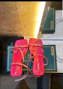 Fushcia embellished Heel