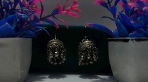 Vintage Silver Jhumka Earrings