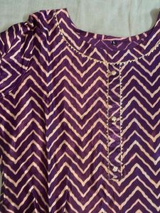 Purple Gajji Kurta  Set