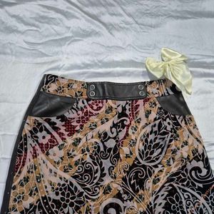 Y2K Leather Brown Skirt