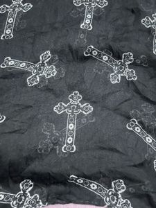 Cross Print Scarf