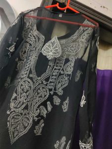 Elegant Black Georgette Kurta