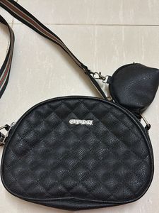 Black Quilted Crossbody Bag