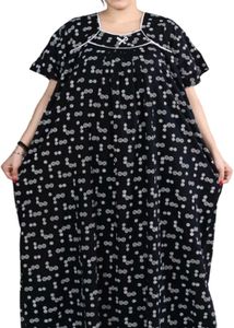 Bindass female collection Women Nighty (Black)Supe
