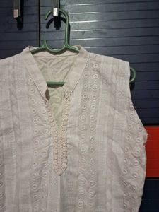 White Thread Work Kurta