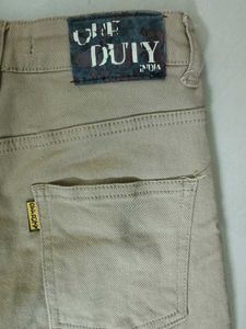 Khaki Wide Leg Trousers