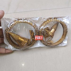 GOLDEN METAL LATKAN BANGLES