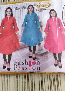 Women Fashionable Round Neck Kurti