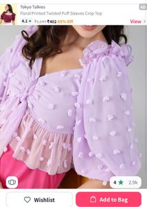 Purple Self design Top