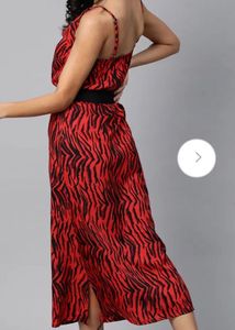 Red Animal Print Dress