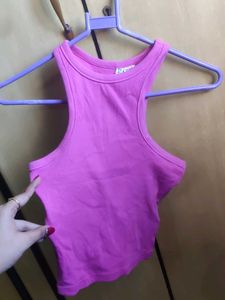 Pink Sleeveless Crop Top